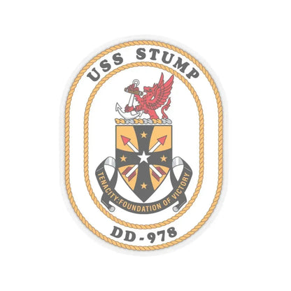 USS Stump DD 978 (U.S. Navy) STICKER Vinyl Kiss-Cut Decal 6 Inch Transparent - The Sticker Space