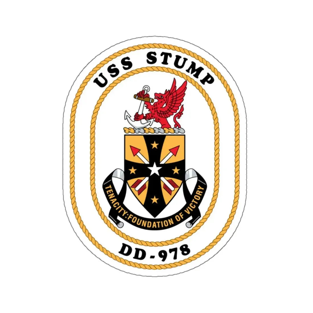 USS Stump DD 978 (U.S. Navy) STICKER Vinyl Kiss-Cut Decal 6 Inch White - The Sticker Space