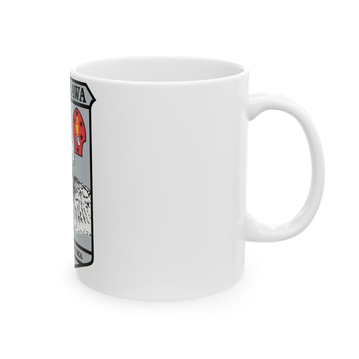 USS Tarawa Eagle Of The Sea LHA 1 BIN 1224 (U.S. Navy) White Coffee Mug-The Sticker Space