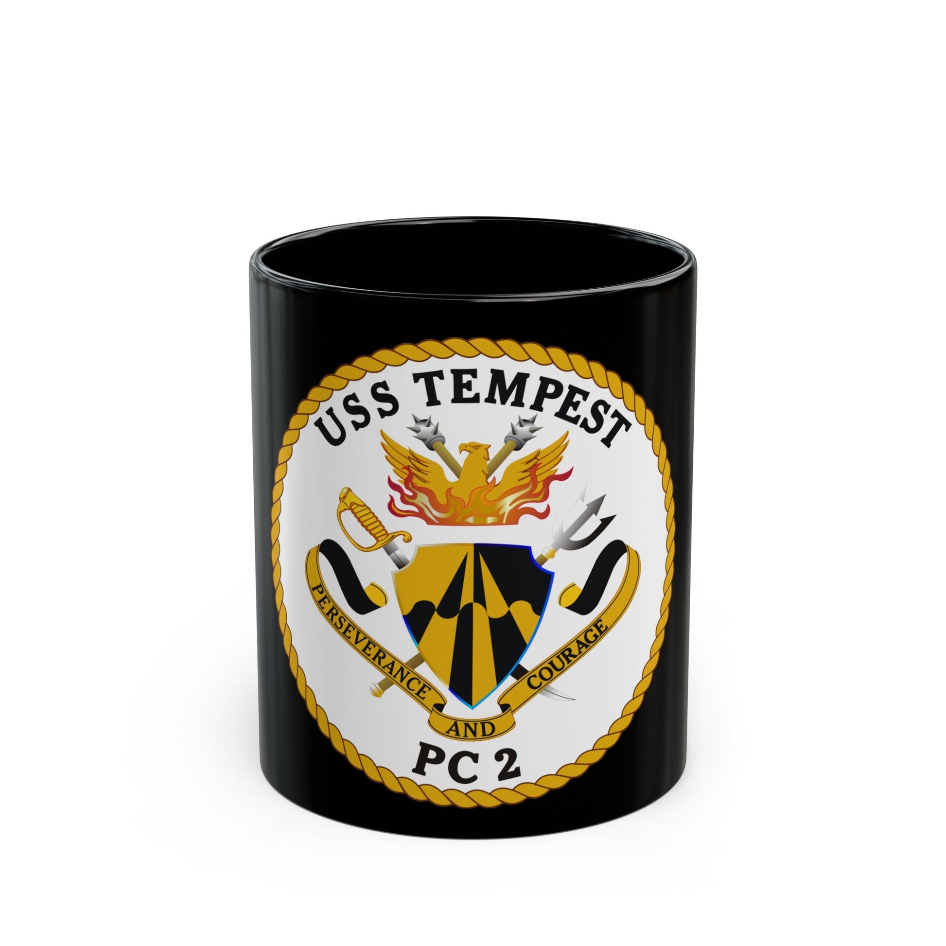 USS Tempest PC 2 (U.S. Navy) Black Coffee Mug-11oz-The Sticker Space