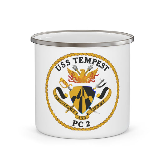 USS Tempest PC 2 (U.S. Navy) Enamel Mug 12oz-12oz-The Sticker Space