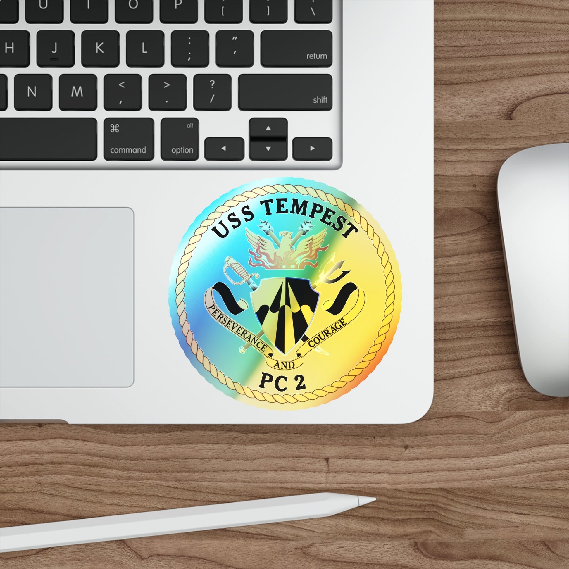 USS Tempest PC 2 (U.S. Navy) Holographic STICKER Die-Cut Vinyl Decal-The Sticker Space