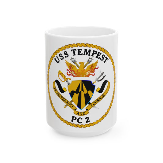 USS Tempest PC 2 (U.S. Navy) White Coffee Mug-15oz-The Sticker Space