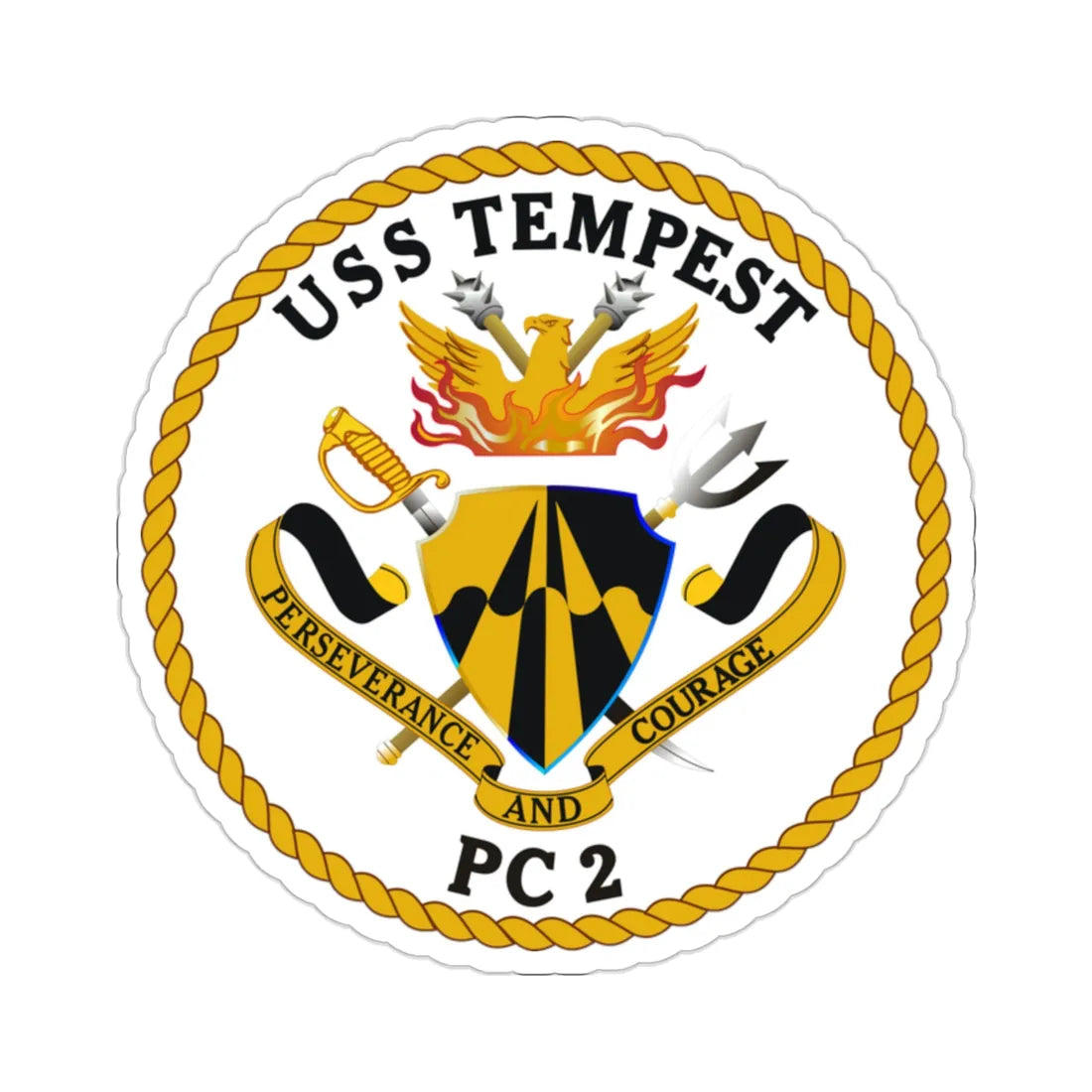 USS Tempest PC 2 (U.S. Navy) STICKER Vinyl Die-Cut Decal 2 Inch - The Sticker Space