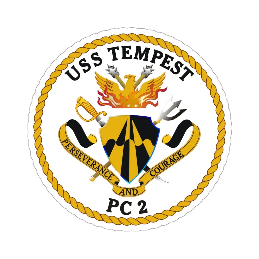 USS Tempest PC 2 (U.S. Navy) STICKER Vinyl Die-Cut Decal 3 Inch - The Sticker Space