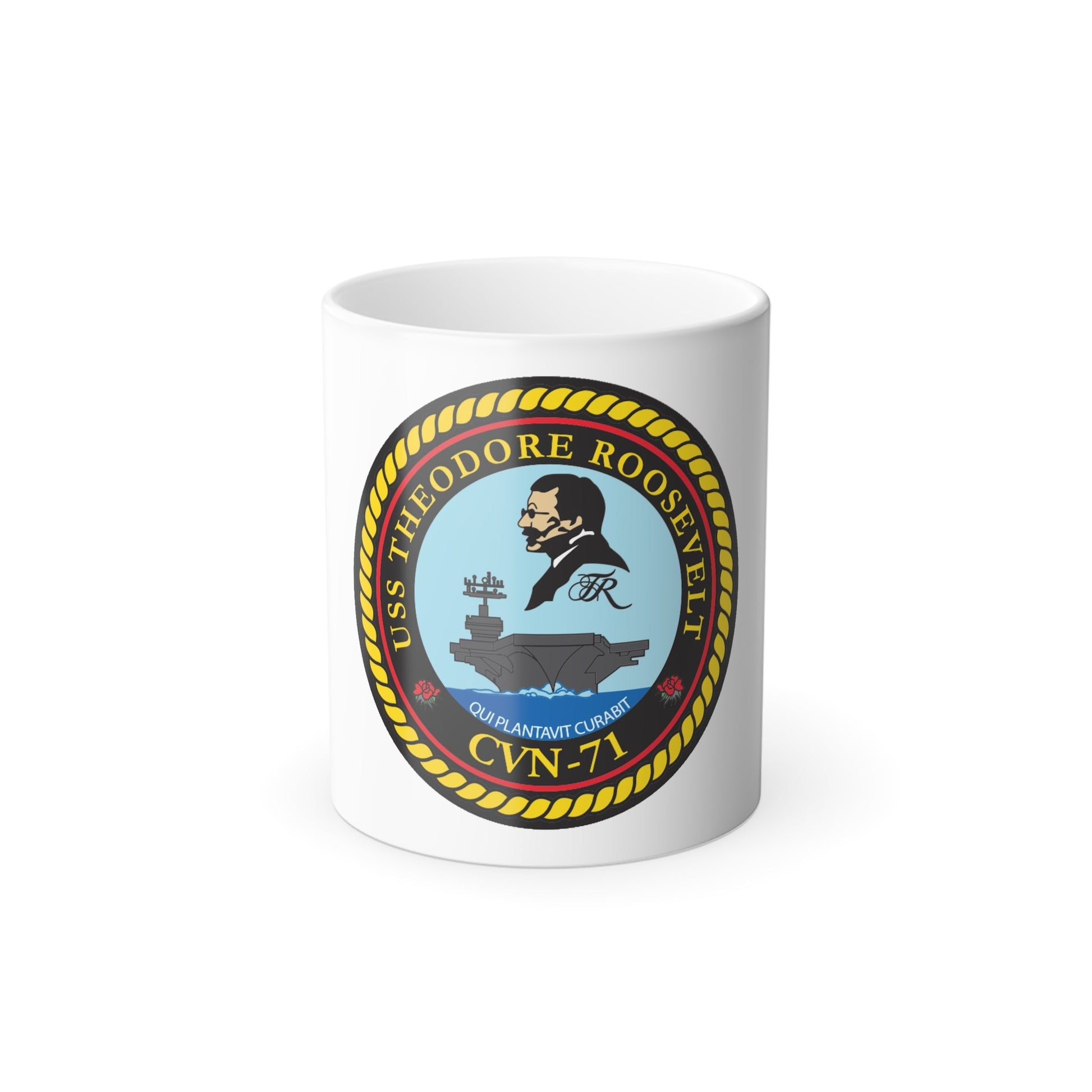 USS Theodore Roosevelt (U.S. Navy) Color Changing Mug 11oz-11oz-The Sticker Space