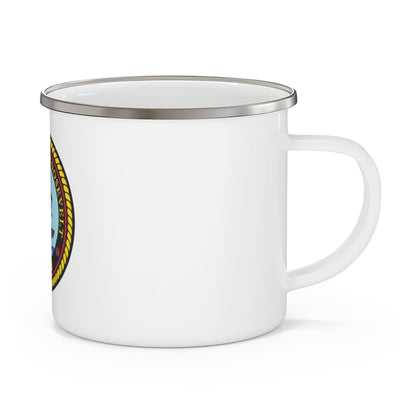 USS Theodore Roosevelt (U.S. Navy) Enamel Mug 12oz-12oz-The Sticker Space