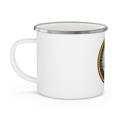 USS Theodore Roosevelt (U.S. Navy) Enamel Mug 12oz-12oz-The Sticker Space