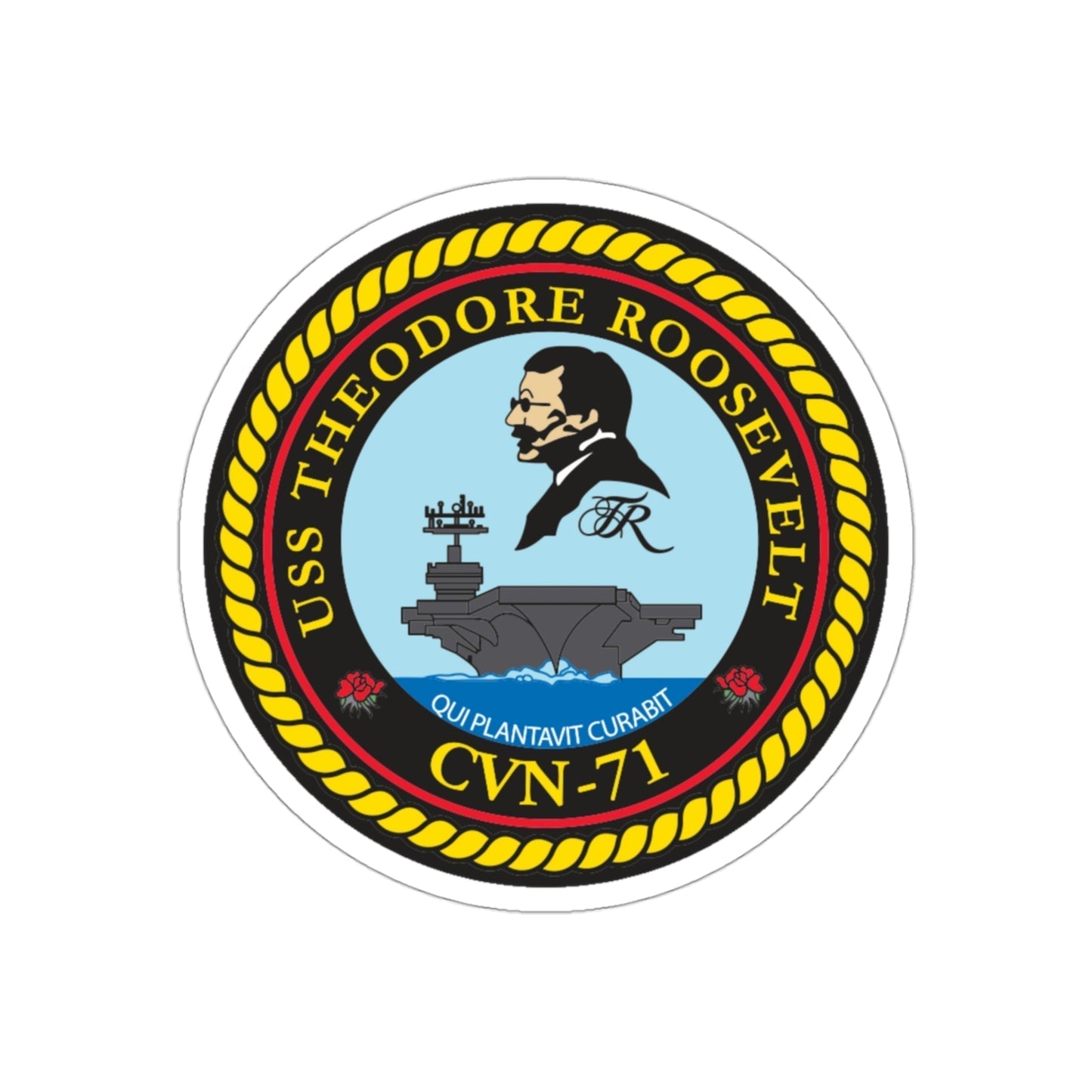 USS Theodore Roosevelt (U.S. Navy) STICKER Vinyl Die-Cut Decal-3 Inch-The Sticker Space