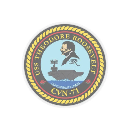 USS Theodore Roosevelt (U.S. Navy) STICKER Vinyl Kiss-Cut Decal 4 Inch Transparent - The Sticker Space