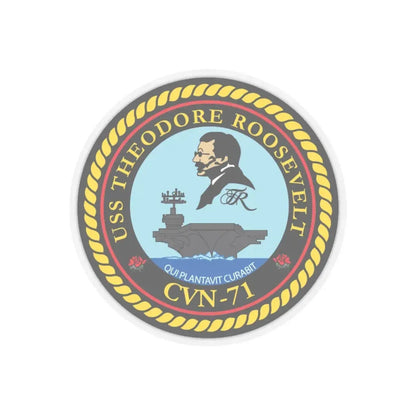 USS Theodore Roosevelt (U.S. Navy) STICKER Vinyl Kiss-Cut Decal 6 Inch Transparent - The Sticker Space