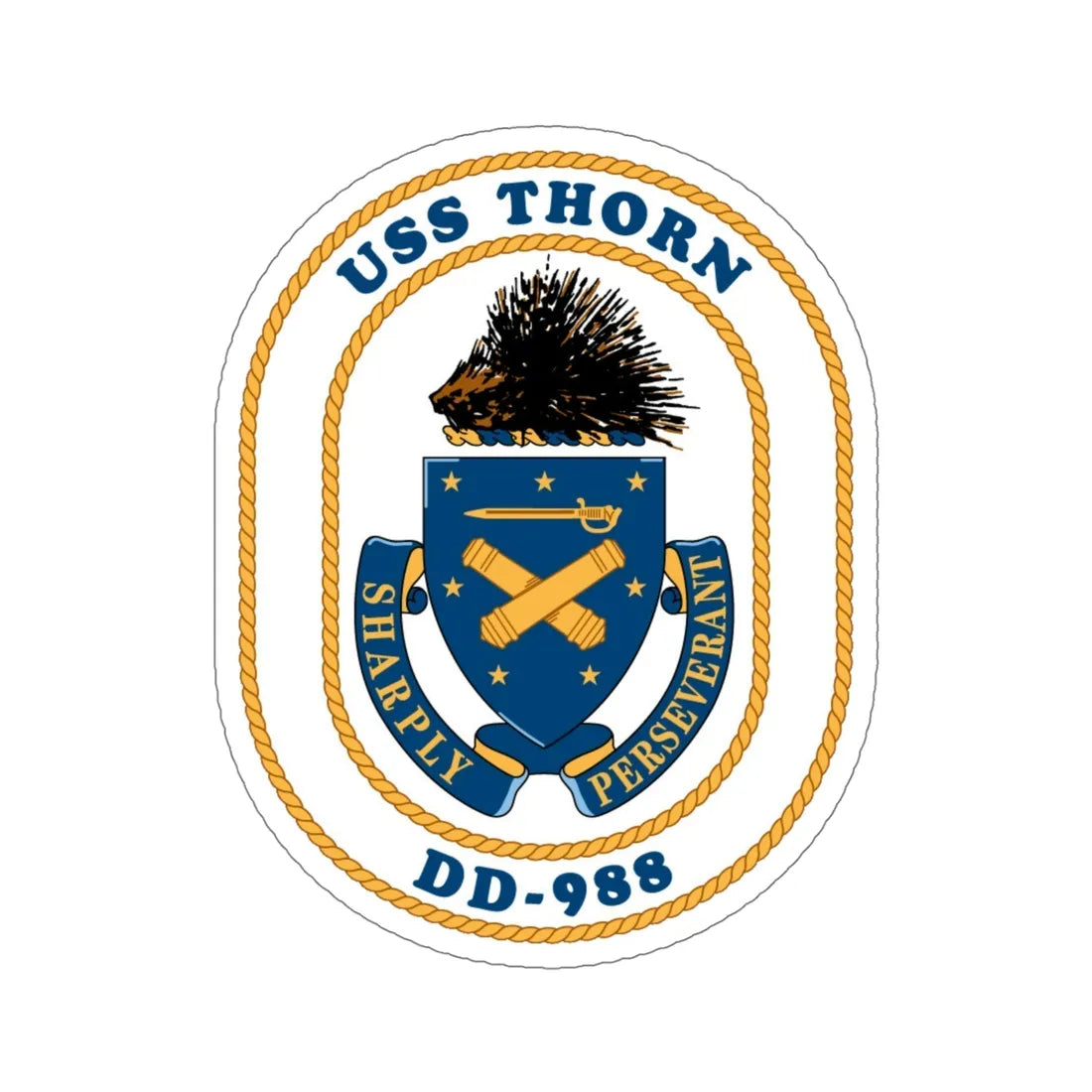USS Thorn DD 988 v2 (U.S. Navy) STICKER Vinyl Die-Cut Decal 5 Inch - The Sticker Space
