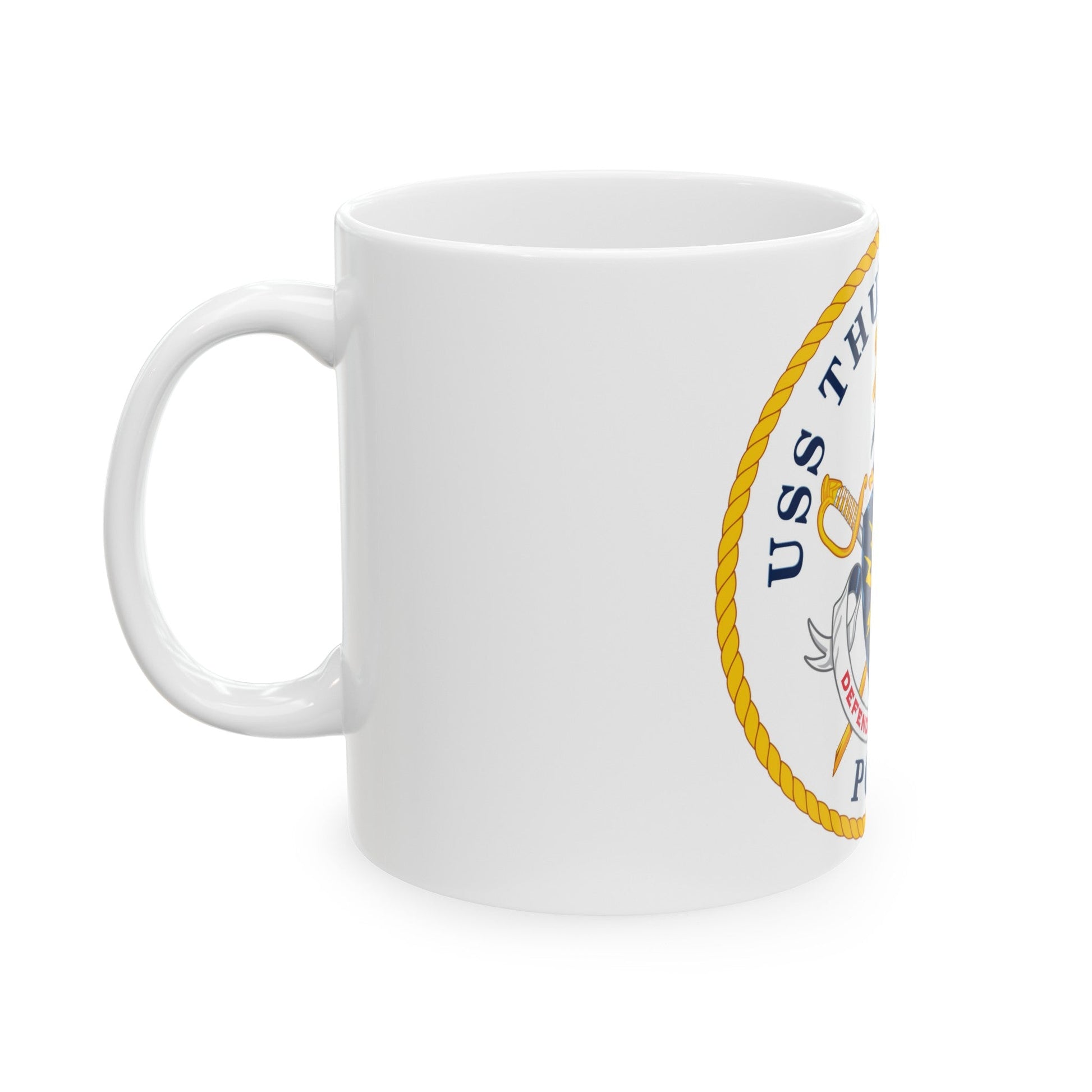 USS Thunderbolt PC 12 (U.S. Navy) White Coffee Mug-The Sticker Space