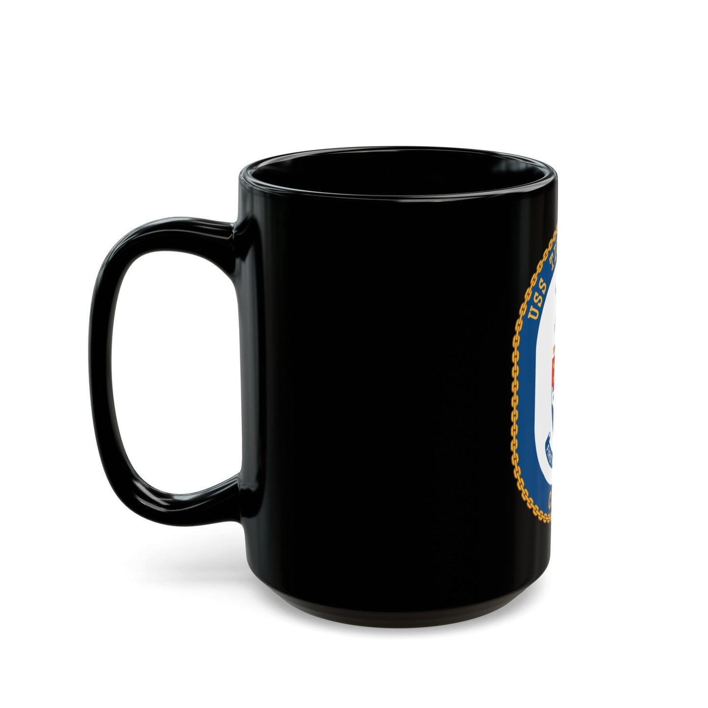 USS Ticonderoga (U.S. Navy) Black Coffee Mug-The Sticker Space