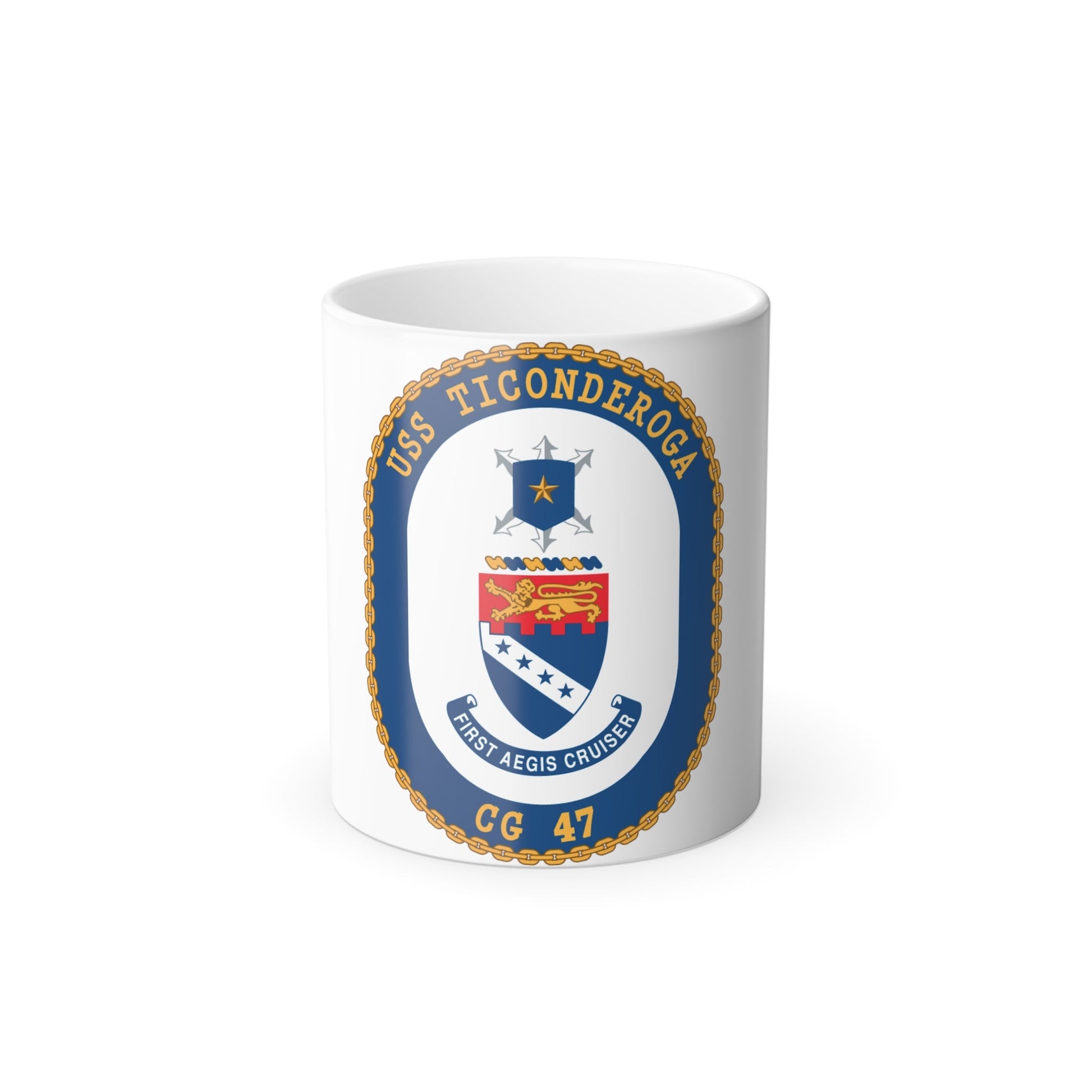 USS Ticonderoga (U.S. Navy) Color Changing Mug 11oz-11oz-The Sticker Space