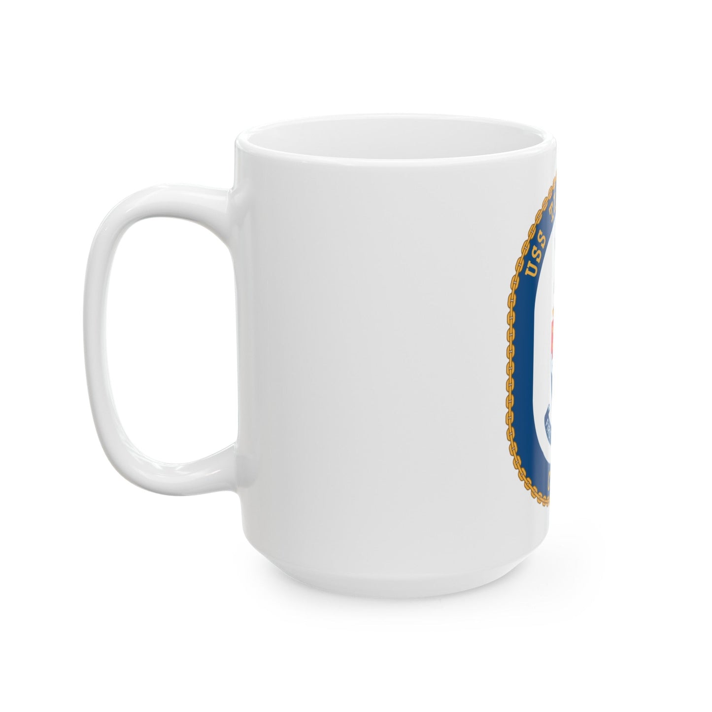 USS Ticonderoga (U.S. Navy) White Coffee Mug-The Sticker Space