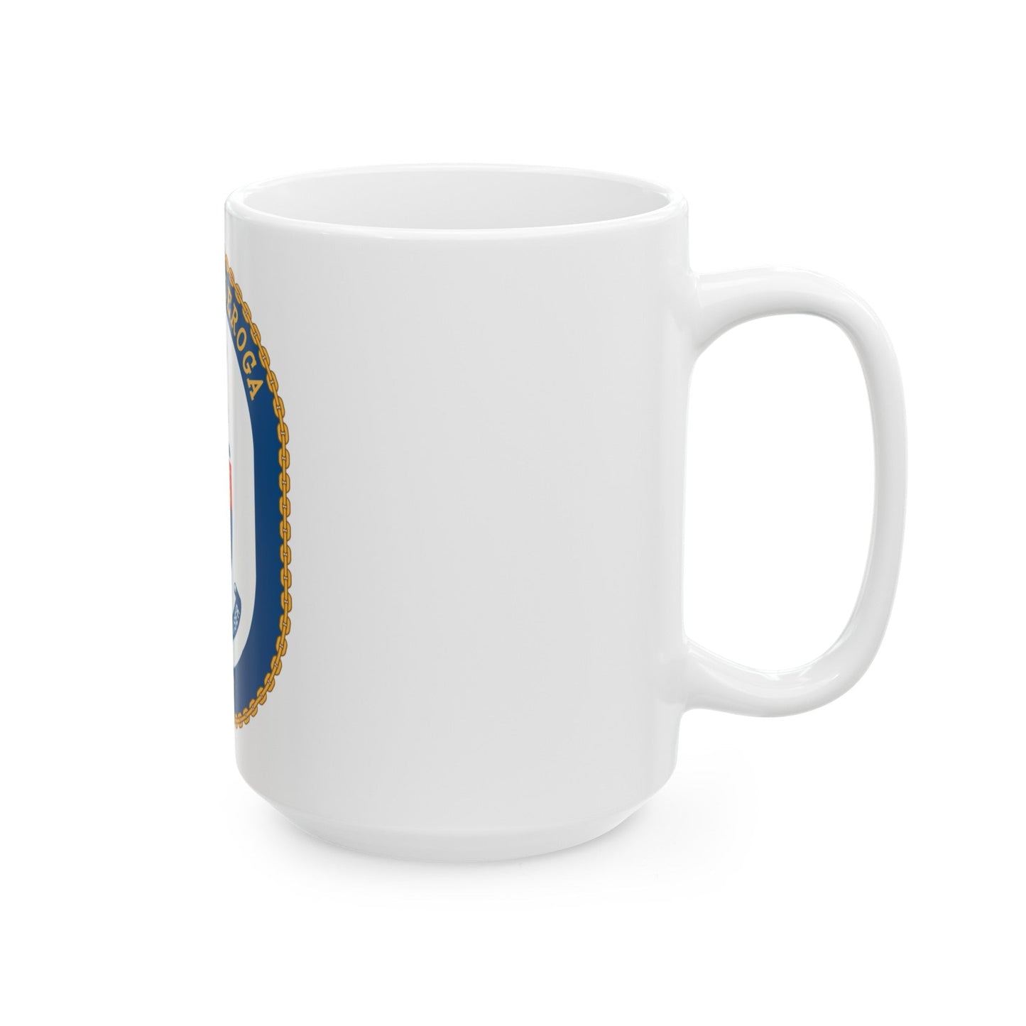 USS Ticonderoga (U.S. Navy) White Coffee Mug-The Sticker Space