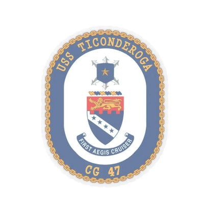 USS Ticonderoga (U.S. Navy) STICKER Vinyl Kiss-Cut Decal 2 Inch Transparent - The Sticker Space