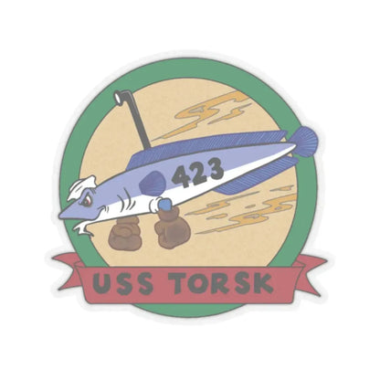 USS TORSK SS 423 (U.S. Navy) STICKER Vinyl Kiss-Cut Decal 3 Inch Transparent - The Sticker Space