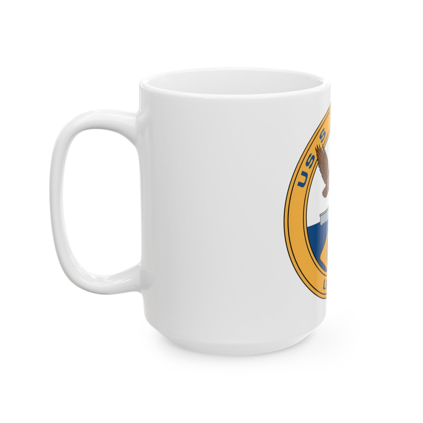 USS Trenton LPD 14 (U.S. Navy) White Coffee Mug-The Sticker Space