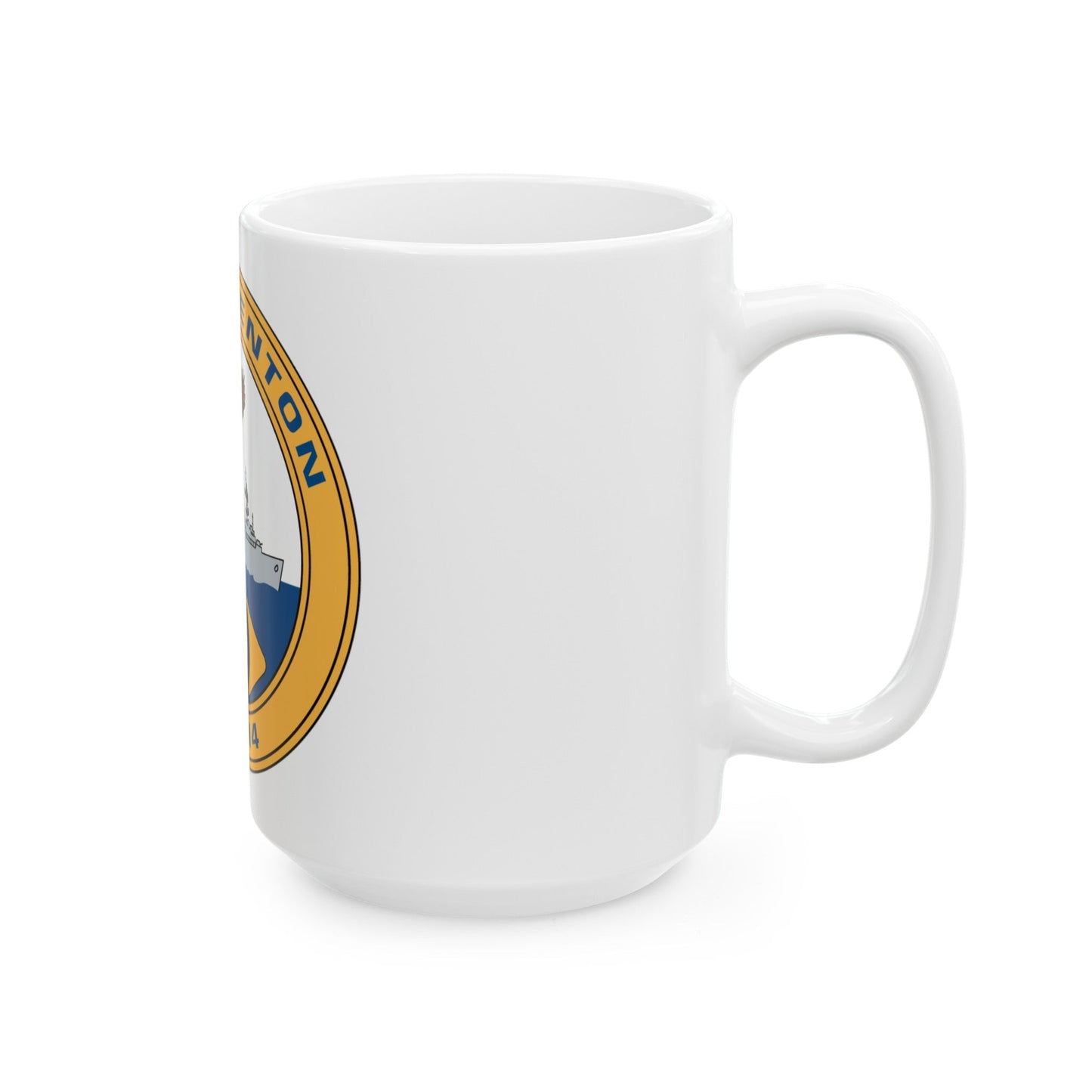 USS Trenton LPD 14 (U.S. Navy) White Coffee Mug-The Sticker Space