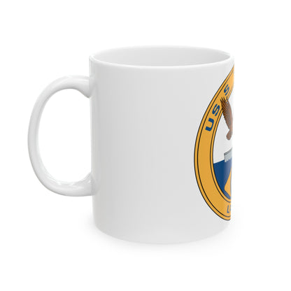 USS Trenton LPD 14 (U.S. Navy) White Coffee Mug-The Sticker Space