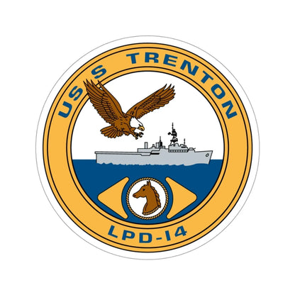 USS Trenton LPD 14 (U.S. Navy) STICKER Vinyl Die-Cut Decal 3 Inch - The Sticker Space