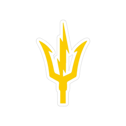 USS TRIPOLI TRIDENT (U.S. Navy) REVERSE PRINT Transparent Die-Cut STICKER 3 Inch Die-Cut Transparent - The Sticker Space