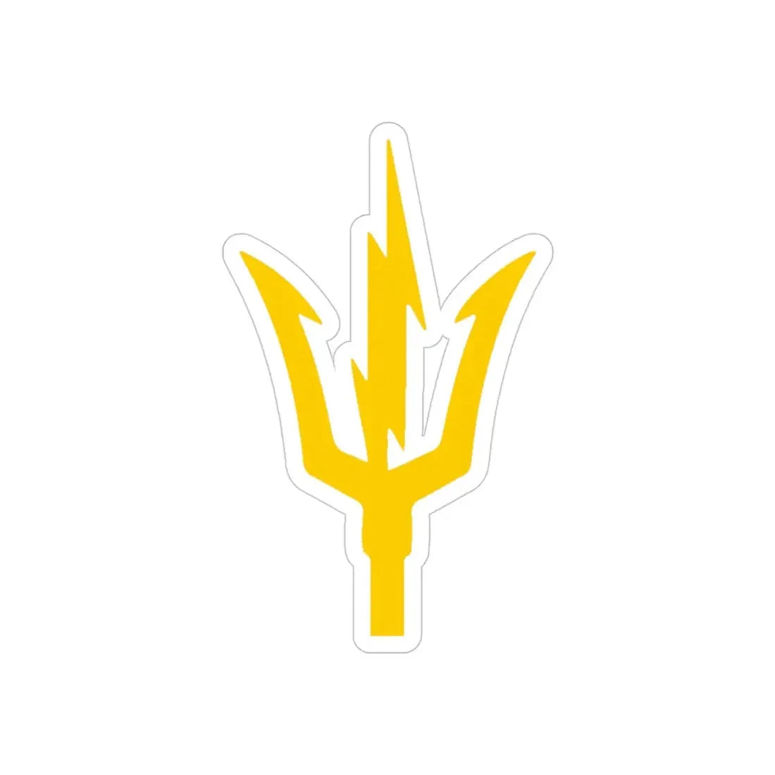 USS TRIPOLI TRIDENT (U.S. Navy) REVERSE PRINT Transparent Die-Cut STICKER 4 Inch Die-Cut Transparent - The Sticker Space