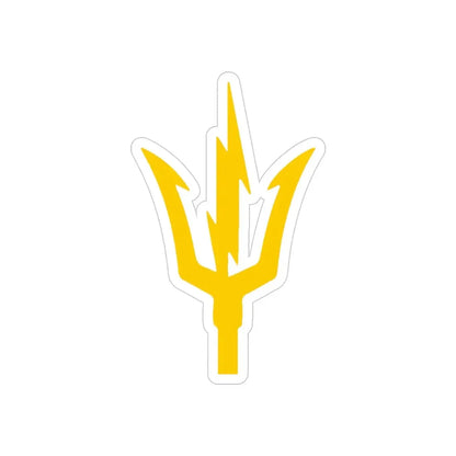 USS TRIPOLI TRIDENT (U.S. Navy) REVERSE PRINT Transparent Die-Cut STICKER 4 Inch Die-Cut Transparent - The Sticker Space