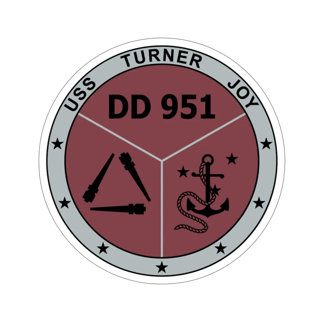 USS Turner Joy DD951 (U.S. Navy) STICKER Vinyl Die-Cut Decal 6 Inch - The Sticker Space