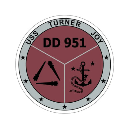 USS Turner Joy DD951 (U.S. Navy) STICKER Vinyl Kiss-Cut Decal 6 Inch White - The Sticker Space