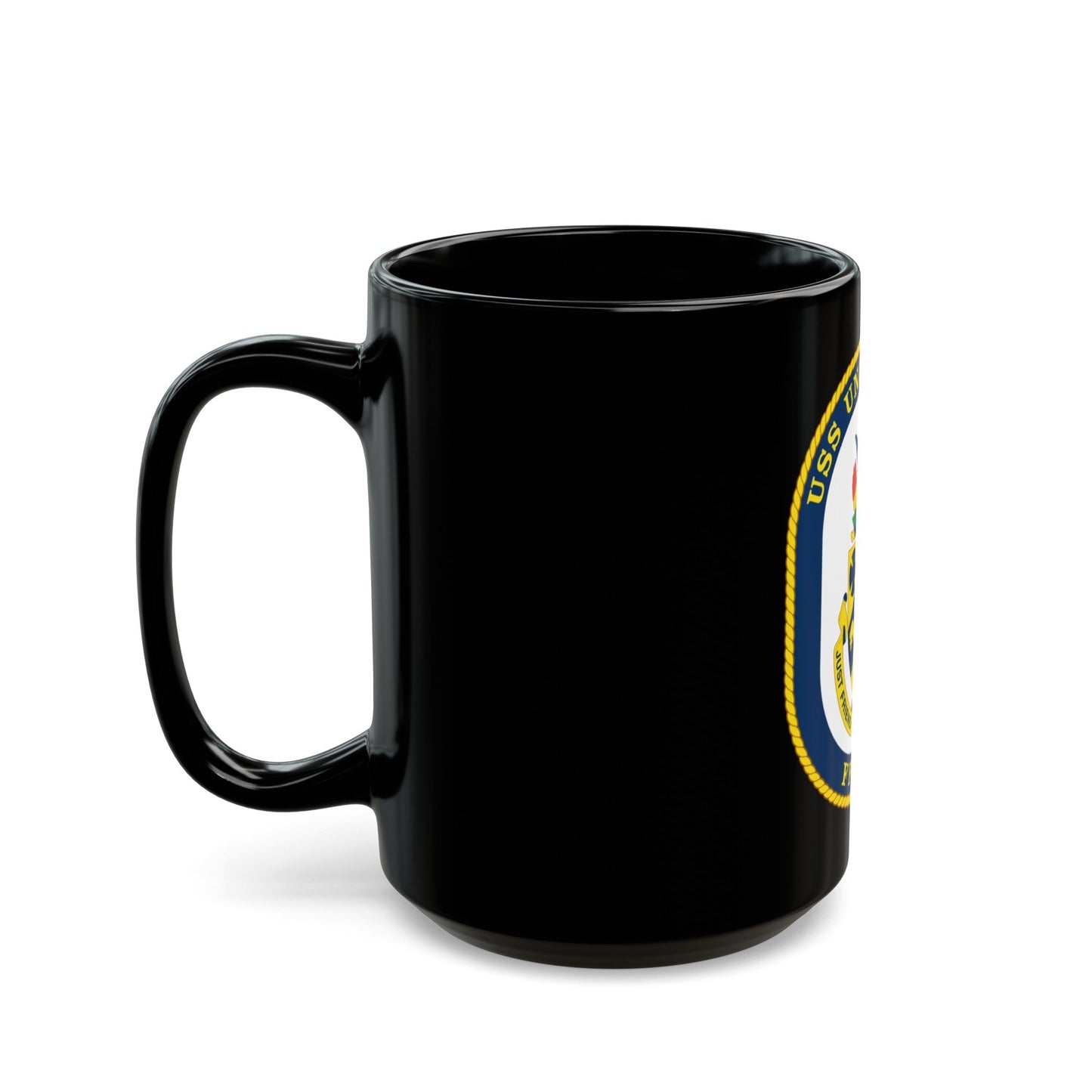 USS Underwood FFG 36 v2 (U.S. Navy) Black Coffee Mug-The Sticker Space