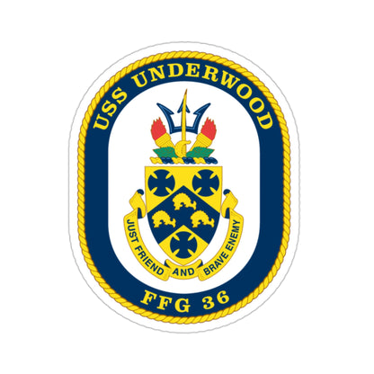 USS Underwood FFG 36 v2 (U.S. Navy) STICKER Vinyl Die-Cut Decal-2 Inch-The Sticker Space
