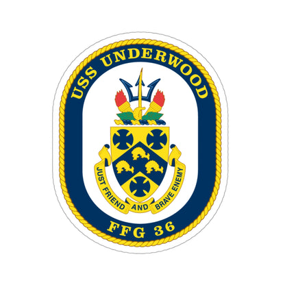USS Underwood FFG 36 v2 (U.S. Navy) STICKER Vinyl Die-Cut Decal-3 Inch-The Sticker Space