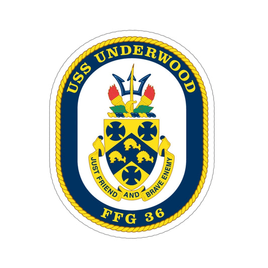 USS Underwood FFG 36 v2 (U.S. Navy) STICKER Vinyl Die-Cut Decal-6 Inch-The Sticker Space