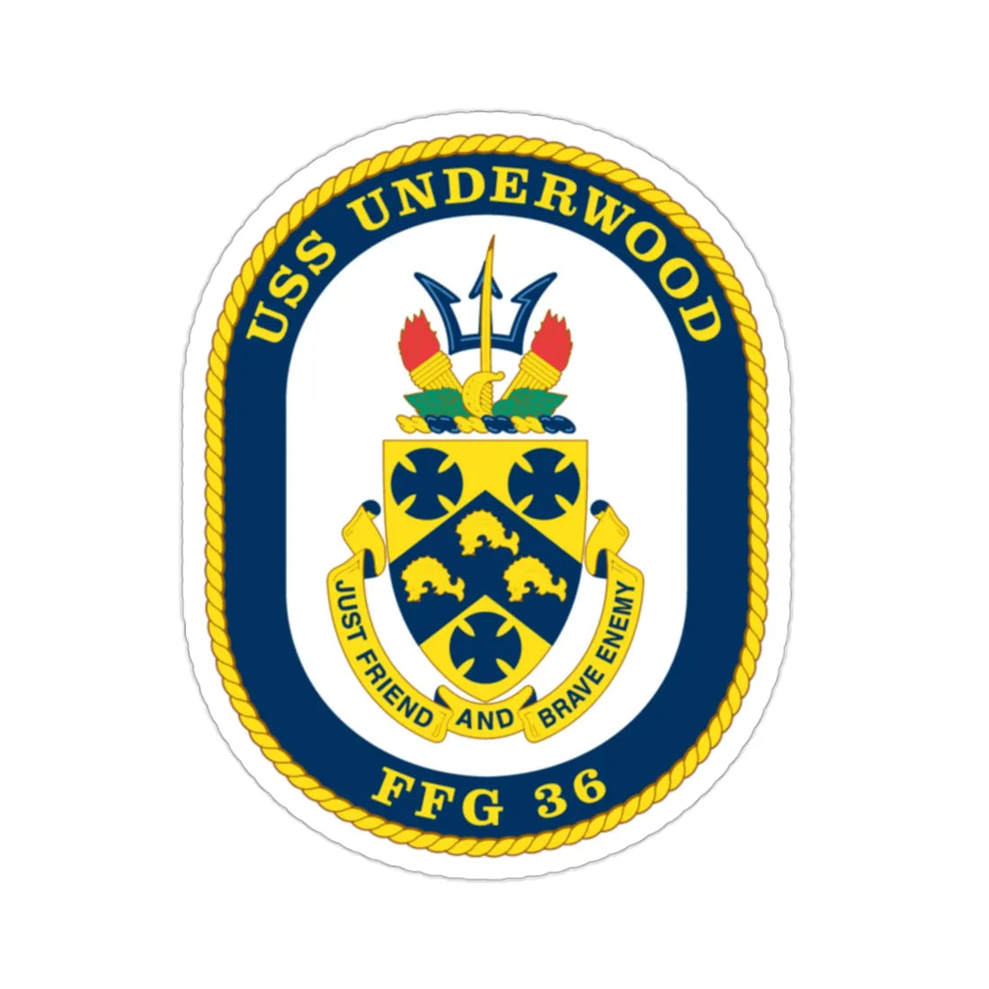 USS Underwood FFG 36 v2 (U.S. Navy) STICKER Vinyl Die-Cut Decal 2 Inch - The Sticker Space