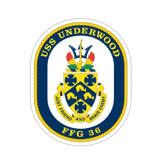 USS Underwood FFG 36 v2 (U.S. Navy) STICKER Vinyl Die-Cut Decal 6 Inch - The Sticker Space