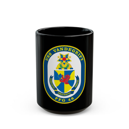 USS Vandegrift FFG 48 v2 (U.S. Navy) Black Coffee Mug-15oz-The Sticker Space