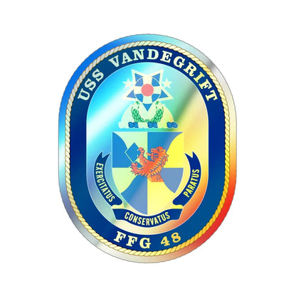 USS Vandegrift FFG 48 v2 (U.S. Navy) Holographic STICKER Die-Cut Vinyl Decal 5 Inch Holographic - The Sticker Space