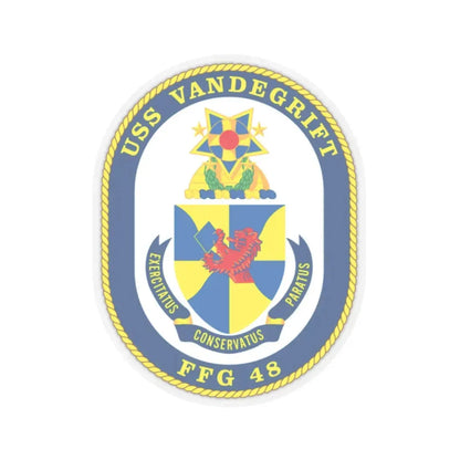 USS Vandegrift FFG 48 v2 (U.S. Navy) STICKER Vinyl Kiss-Cut Decal 2 Inch Transparent - The Sticker Space
