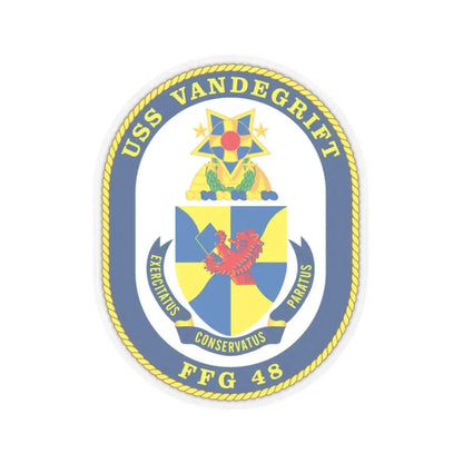 USS Vandegrift FFG 48 v2 (U.S. Navy) STICKER Vinyl Kiss-Cut Decal 3 Inch Transparent - The Sticker Space