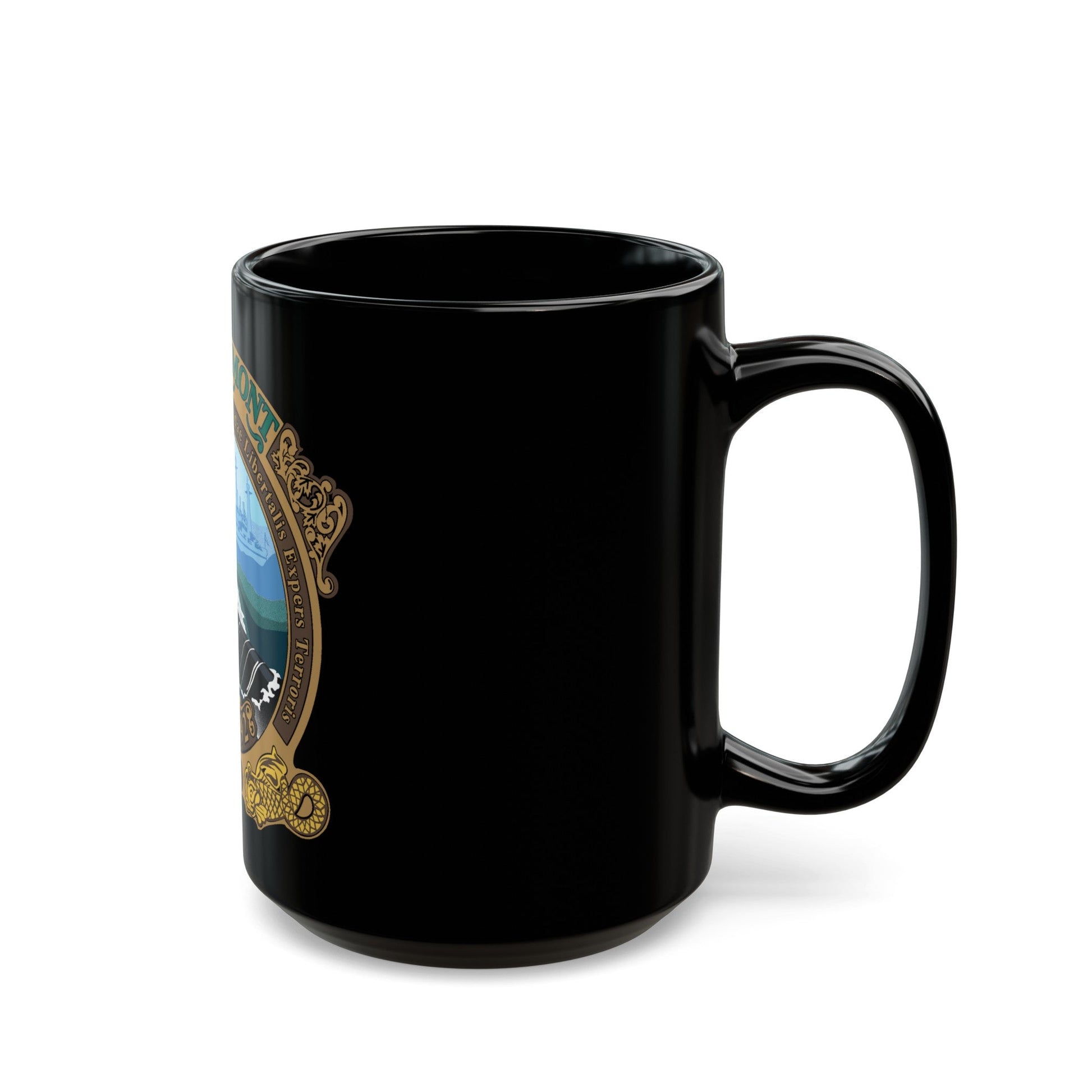 USS Vermont SSN 792 (U.S. Navy) Black Coffee Mug-The Sticker Space