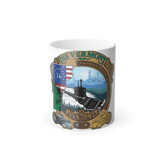 USS Vermont SSN 792 (U.S. Navy) Color Changing Mug 11oz-11oz-The Sticker Space