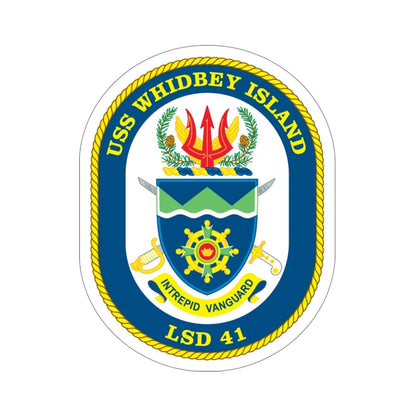 USS Whidbey Island LSD 41 (U.S. Navy) STICKER Vinyl Die-Cut Decal 4 Inch - The Sticker Space