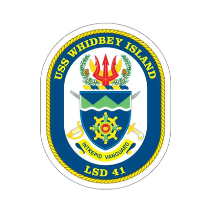 USS Whidbey Island LSD 41 (U.S. Navy) STICKER Vinyl Kiss-Cut Decal 6 Inch White - The Sticker Space
