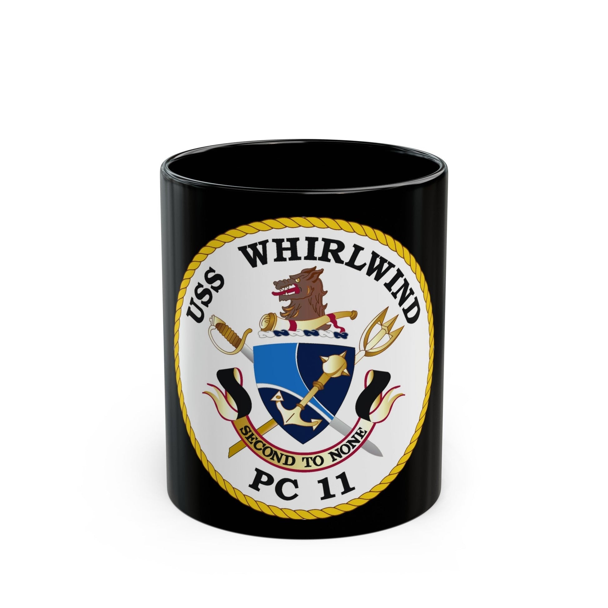 USS Whirlwind PC 11 (U.S. Navy) Black Coffee Mug-11oz-The Sticker Space