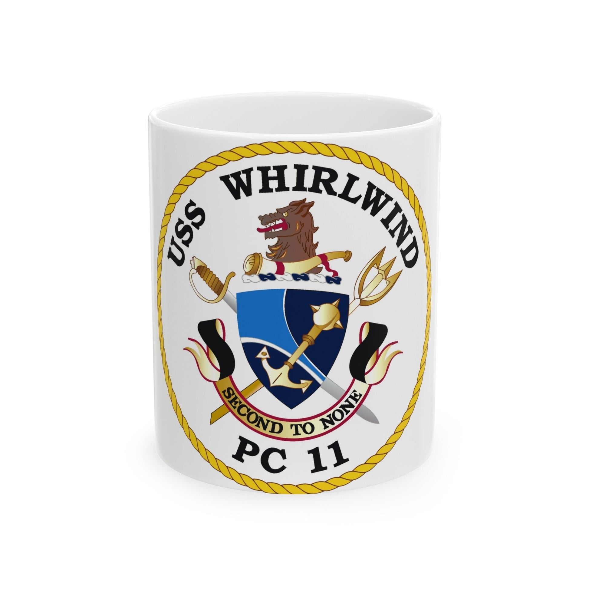USS Whirlwind PC 11 (U.S. Navy) White Coffee Mug-11oz-The Sticker Space