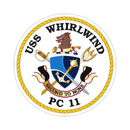 USS Whirlwind PC 11 (U.S. Navy) STICKER Vinyl Die-Cut Decal 2 Inch - The Sticker Space
