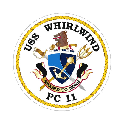 USS Whirlwind PC 11 (U.S. Navy) STICKER Vinyl Die-Cut Decal 3 Inch - The Sticker Space